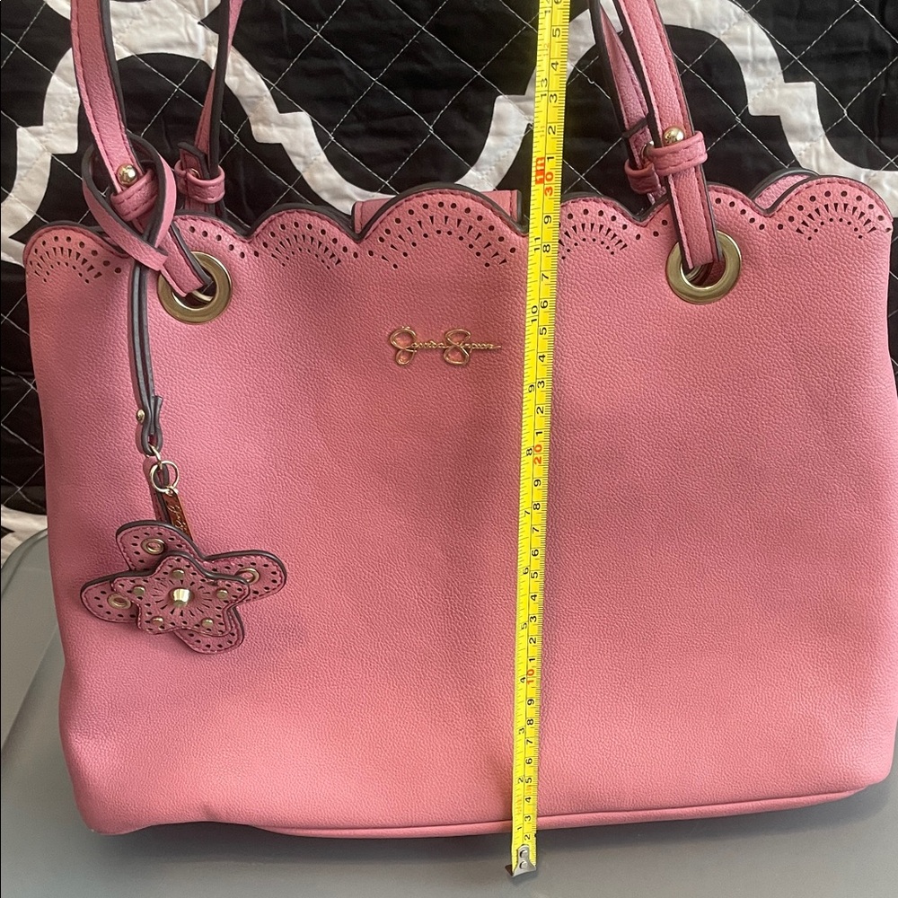 Jessica Simpson Pink Scalloped Tote Bag